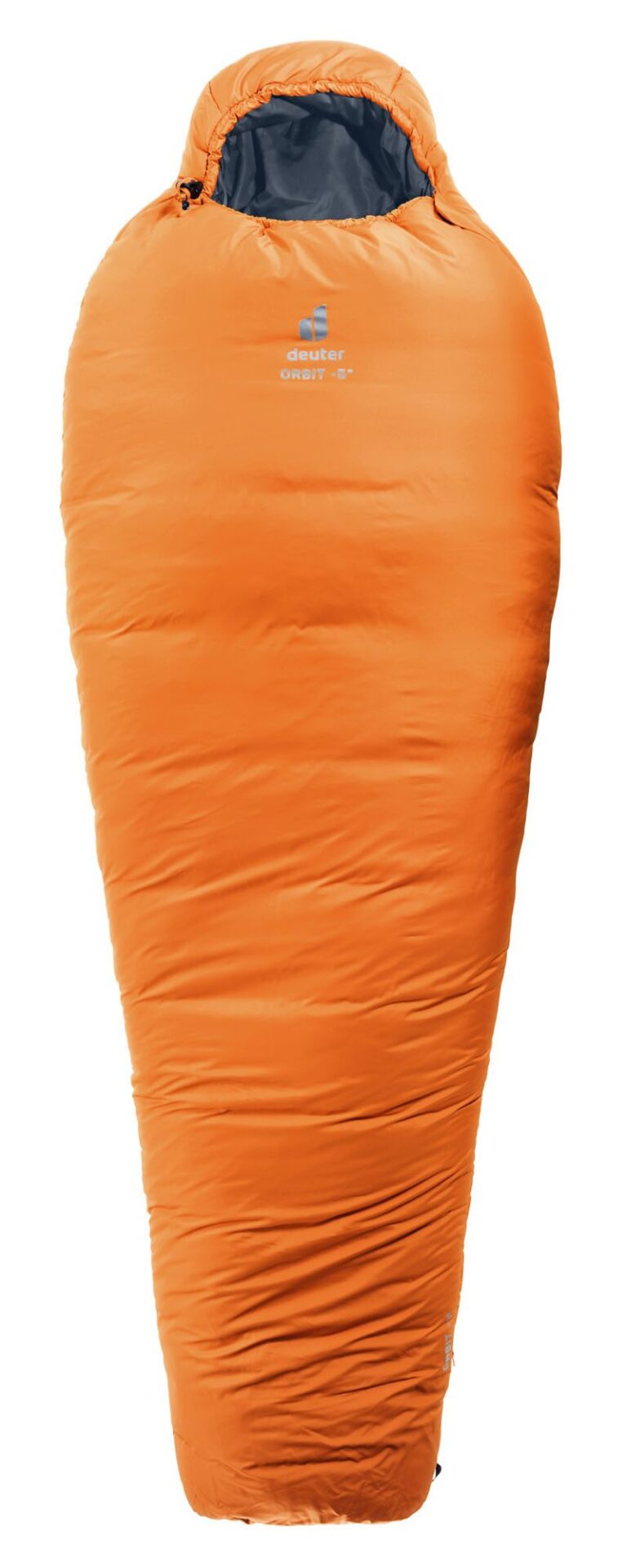 Рюкзак Deuter для активного отдыха, идеален для походов, альпинизма и путешествий, представлен в ярком оранжевом и синем цветах.