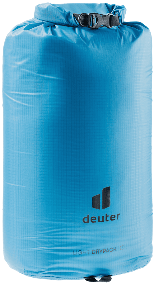 Легкий гермомешок Deuter Light Drypack 15 для активного отдыха, туризма и хайкинга, подходит для носки одежды и обуви в походах и путешествиях