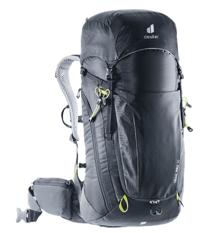 Рюкзак Deuter Trail Pro 36 черный графит для активного отдыха походов альпинизма путешествий спортивной одежды и обуви для туризма и горных приключений