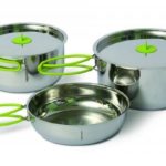 Set vase camping Pinguin Duo steel L
