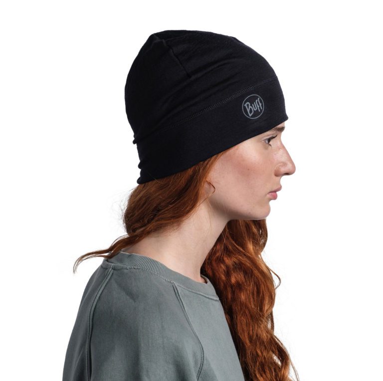 Мериносовая шапка Buff Solid Black для активного отдыха спорт на природе походы и путешествия в онлайн магазине одежды и обуви для активной жизни