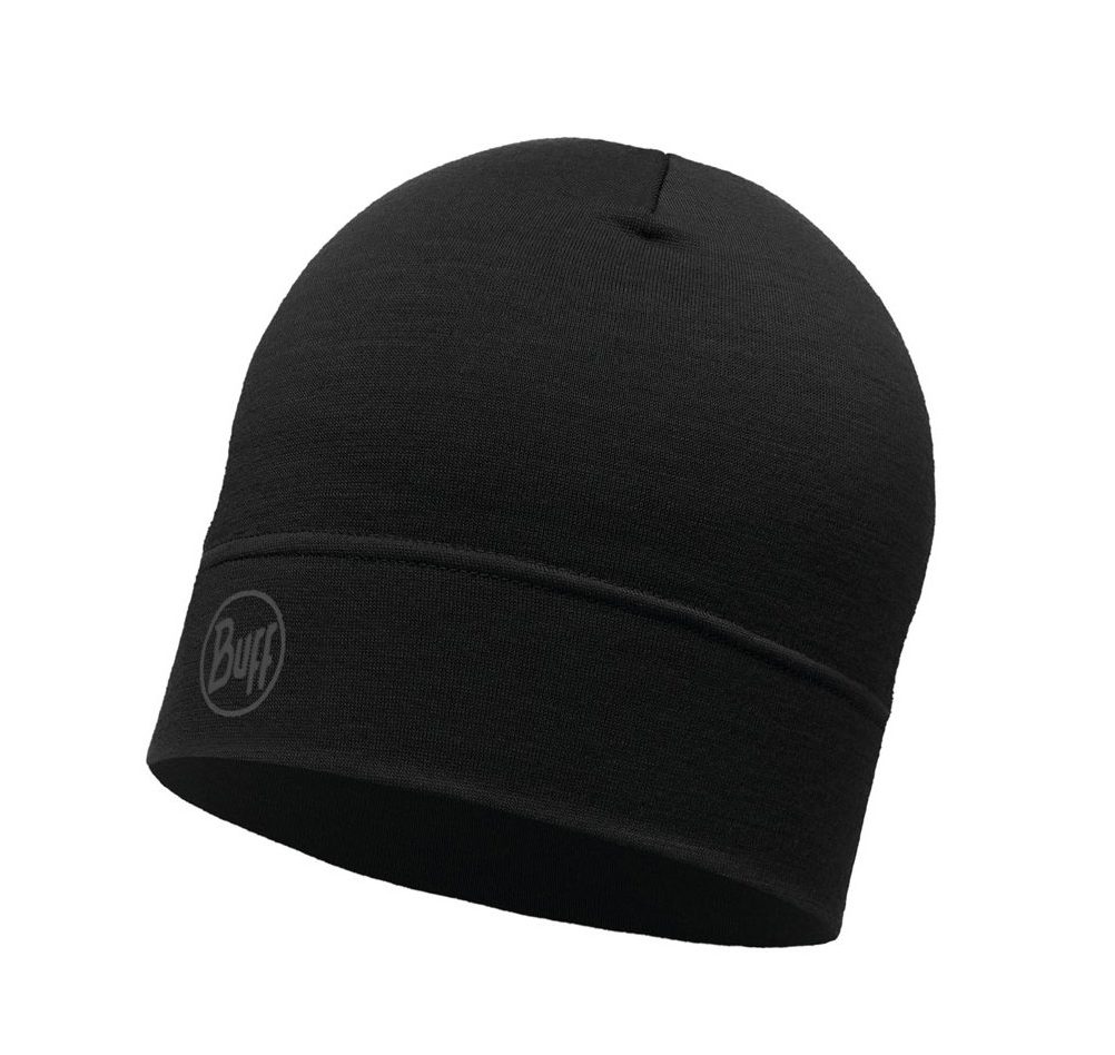 Мериносовая шапка Buff Solid Black для активного отдыха с одеждой и обувью для походов путешествий для онлайн магазина товаров для активной жизни