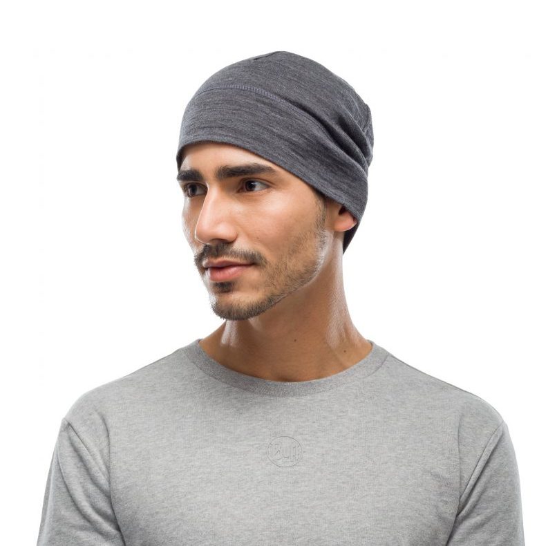 Мериносовая шапка Buff Solid Grey для активного отдыха, походов и путешествий, одежда и обувь для альпинизма, туризма и спортивной активности в интернет-магазине