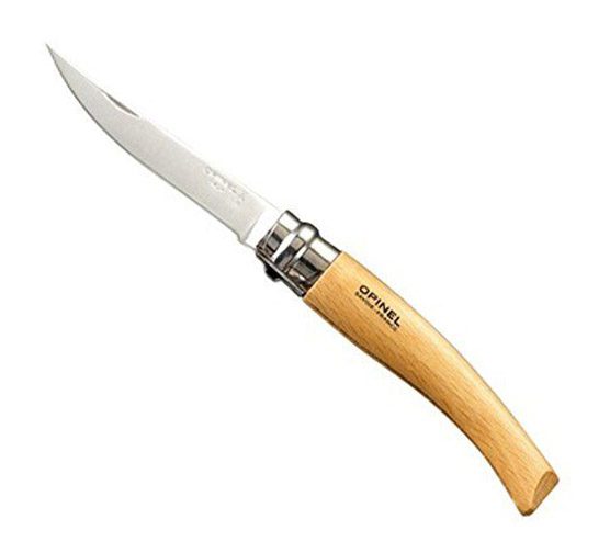 Нож Opinel Slim Beechwood №8 для активного отдыха и путешествий, походная экипировка, туристическая одежда и обувь, снаряжение для альпинизма и моделирования активного образа жизни