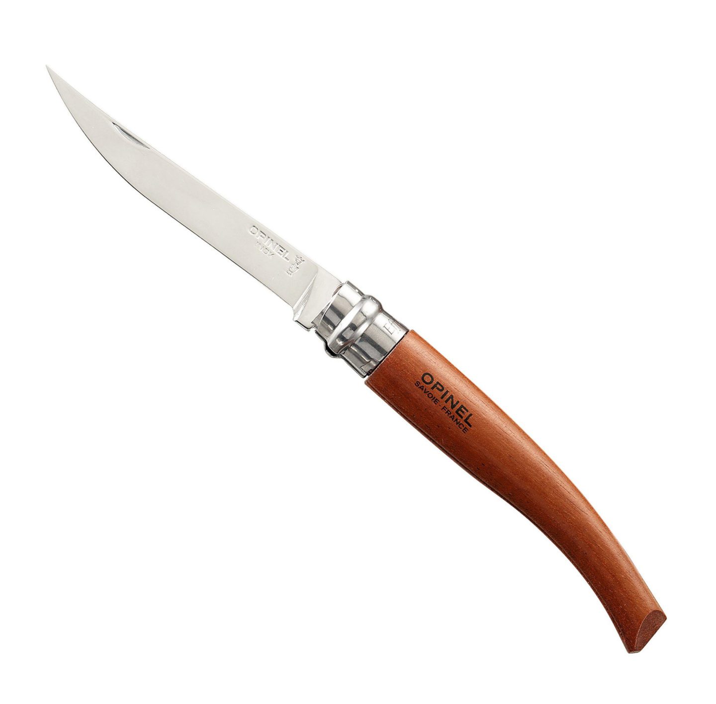 Туристический нож Opinel Slim Bubinga №10 для активного отдыха, походов и путешествий, аксессуары для экстремальных активностей и альпинизма