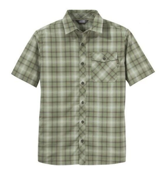 Рубашка Outdoor Research Pale Ale S/S Shirt moss для активного отдыха, путешествий, туристической одежды и походной экипировки для любителей активного образа жизни, походов и скалолазания