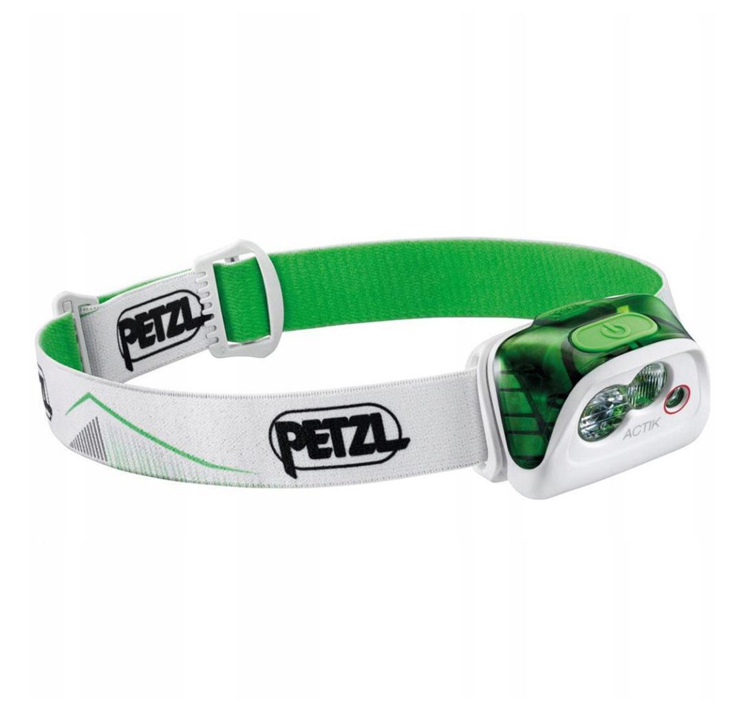 Фонар налобный Petzl Actik Green для активного образа жизни, походов, альпинизма и путешествий, освещение для туристической экипировки и спортивной одежды