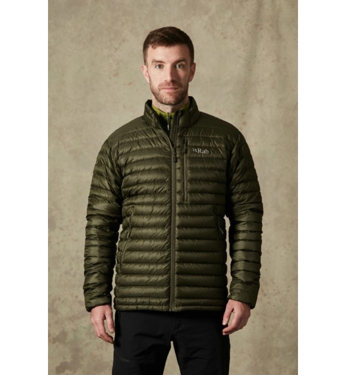 Товары для активного отдыха куртка Rab Microlight Mns army cactus для путешествий альпинизма и хайкинга в интернет магазине одежды обуви для активной жизни