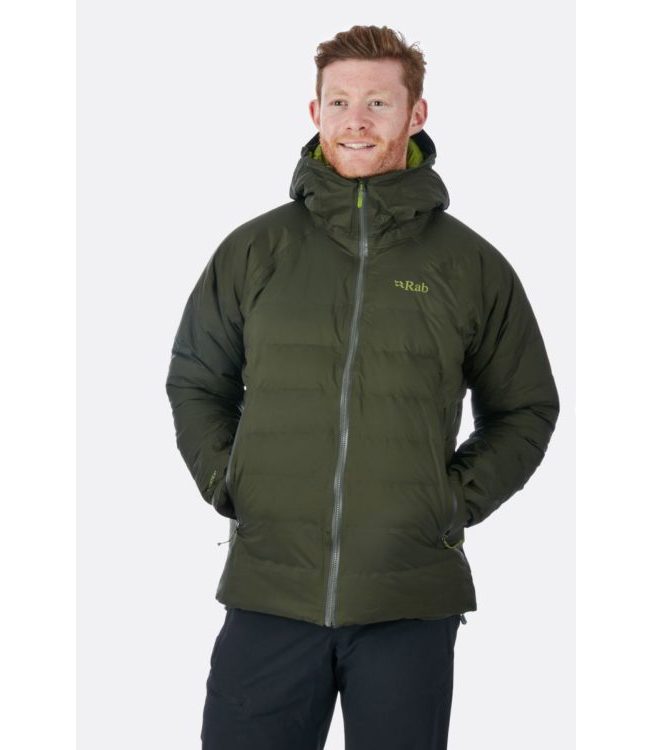 Туфли и одежда для активного отдыха, походов и путешествий на сайте онлайн магазина с пуховиком Rab Valiance Waterproof Down Mns army