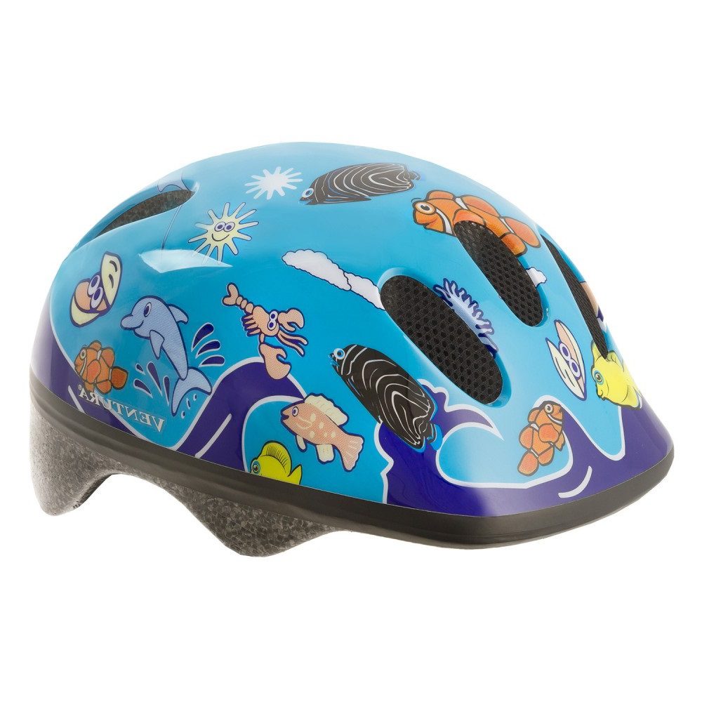 Детский велосипедный шлем M-Wave KID-S Sea Land Blue для активного отдыха, туризма и горных походов, экипировка для путешествий, спортивная одежда и обувь для активной жизни