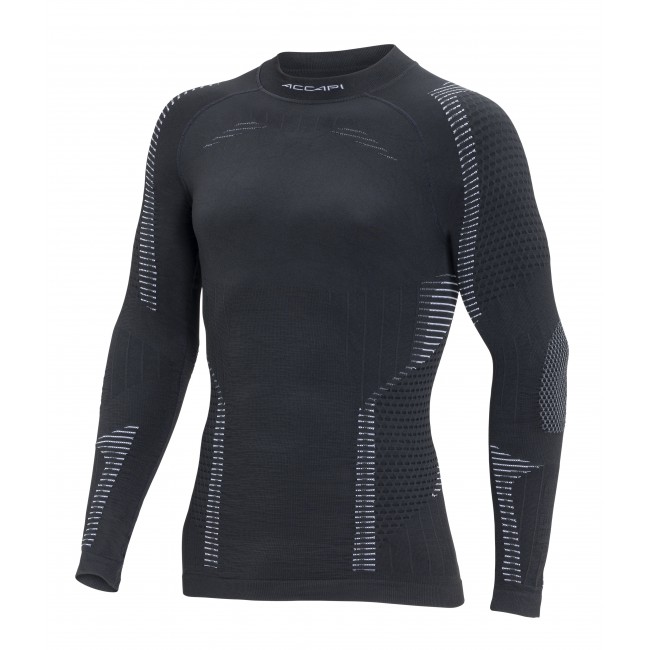 Термофутболка Accapi Ergoracing LS Mns антрацит/черная для активного отдыха — одежда и обувь для походов, путешествий и альпинизма