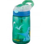 Детская путешественная бутылка для воды Contigo Gizmo 420 мл Jungle Green Dino для активного отдыха и походов, спортивной одежды и обуви для активной жизни