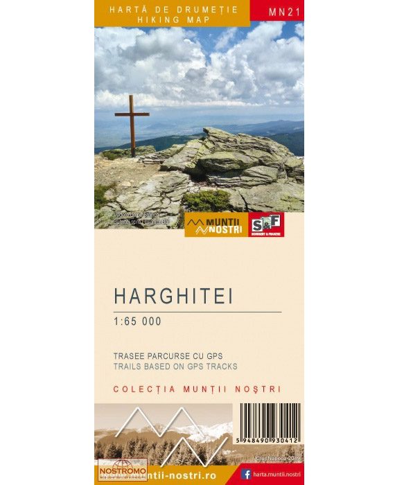 Туристическая карта Muntii Harghitei для активного отдыха, пешего туризма, скалолазания, походов и путешествий с обувью и экипировкой для альпинизма и горных походов