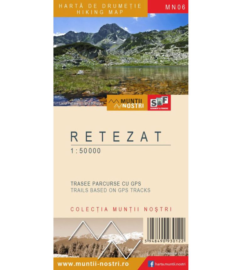 Туристическая карта Мунтии Ретезат для активного отдыха, походов, альпинизма и путешествий для онлайн магазина одежды обуви для походов и активной жизни
