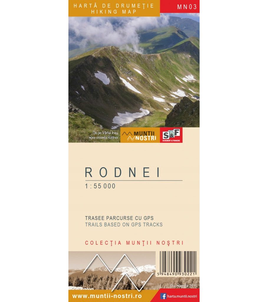 Туристическая карта Muntii Rodne для активного отдыха, походной одежды и обуви, снаряжения для хайкинга, альпинизма и путешествий для онлайн магазина активной жизни