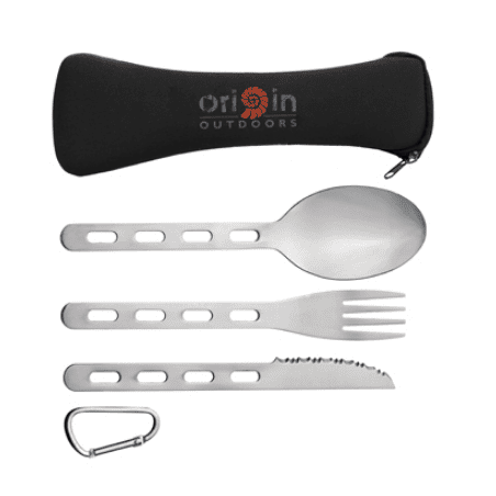 Набор столовых приборов для активного отдыха, походов и путешествий для экипировки туристического интернет-магазина с одеждой, обувью и снаряжением для хайкинга и альпинизма