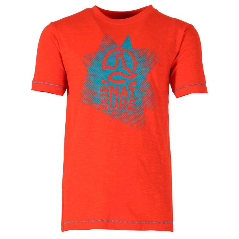 Поясная футболка Ternua Danuis JR оранжево-красная для активного отдыха, прогулок, походов и путешествий в интернет-магазине спортивной одежды и обуви