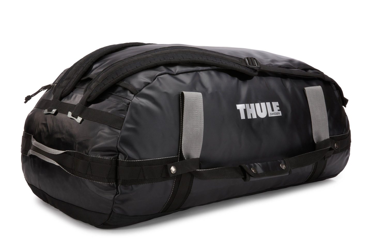 Тёмная сумка Thule Chasm 90L для активного отдыха, походов, путешествий, спортивной одежды и обуви для хайкинга и альпинизма для онлайн магазина товаров для активного образа жизни
