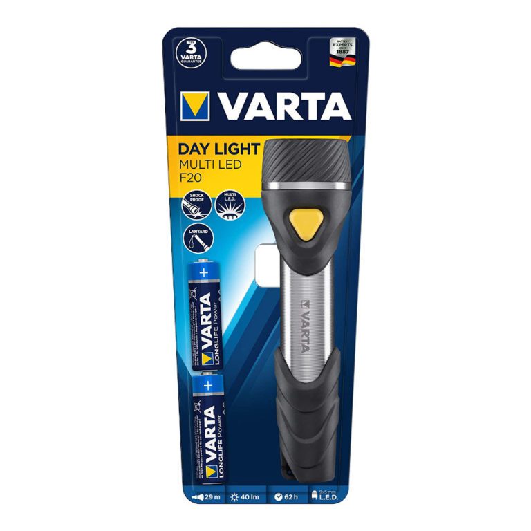 Фонарь Varta Day Light 2AA Multi Led для активного отдыха, походов, путешествий и спортивной одежды, обуви и снаряжения для альпинизма и туризма