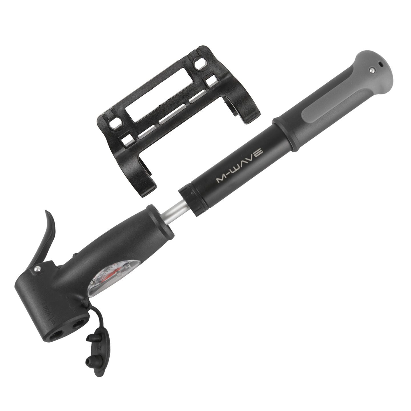 Мини велосипедный насос M-WAVE Double Shot B для активного отдыха, спортивной одежды, обуви, походов, альпинизма и путешествий для онлайн магазина товаров для активной жизни