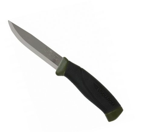 Изображение ножа Mora Companion в военном зеленом цвете для активного отдыха туризма и альпинизма, экипировка для походов, путешествий и любителей outdoor активностей в интернет-магазине товаров для активной жизни