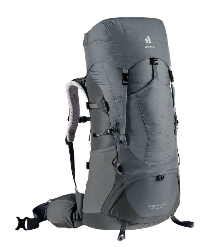 Рюкзак Deuter Aircontact Lite 45+10 SL для активного отдыха, походов и путешествий с одеждой и обувью для туризма, альпинизма и активной жизни