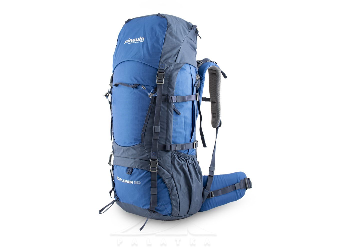 Тёмно-синий рюкзак Pinguin Explorer 60 из нейлона для активного отдыха туризма альпинизма и путешествий для онлайн магазина спортивной одежды и обуви