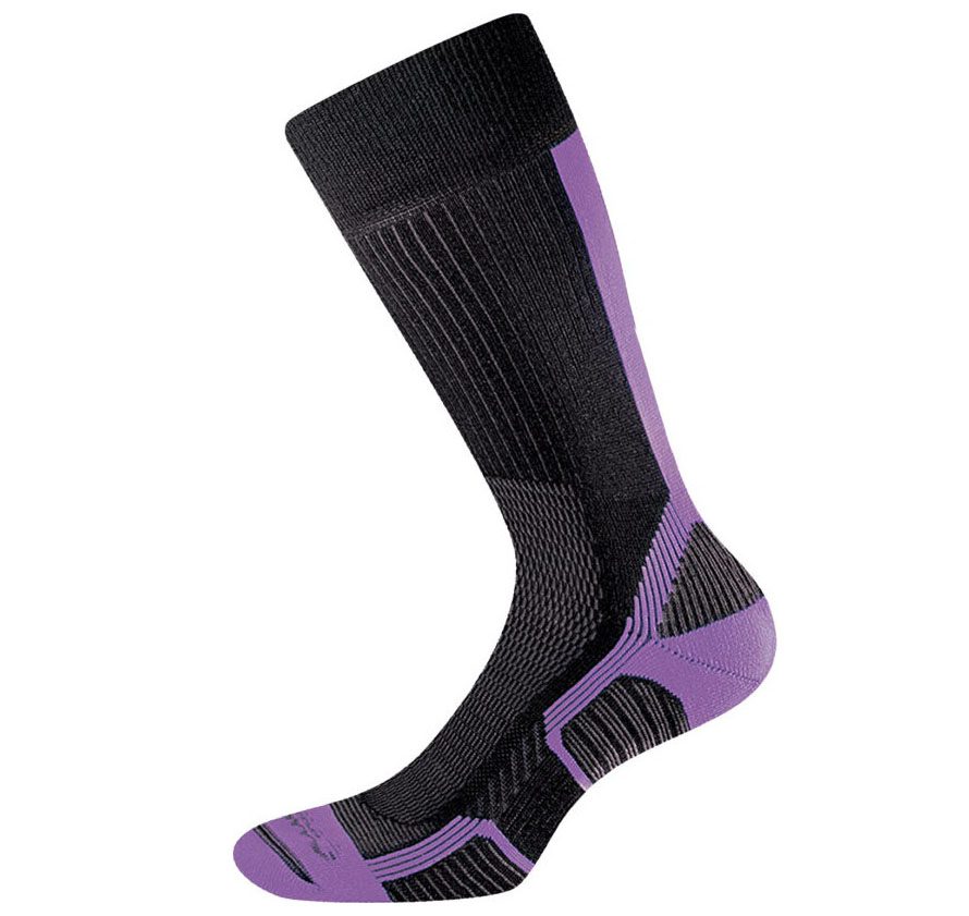 Носки для активного отдыха и туризма Accapi Trekking Touch черно-фиолетовые для походов альпинизма и путешествий в интернет-магазине спортивной одежды обуви