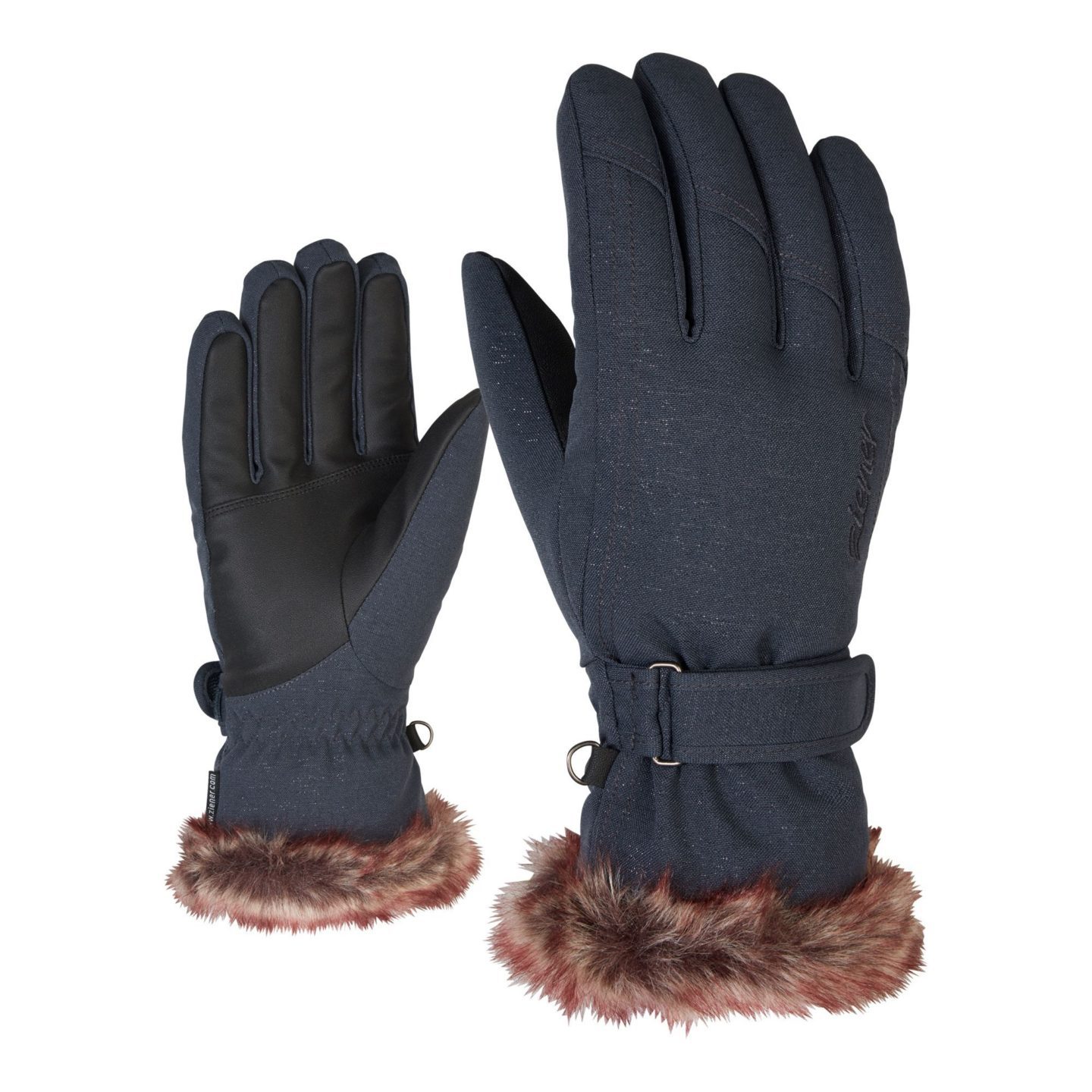 Перчатки Ziener Kim серые для активного отдыха, походов и путешествий, спортивная обувь и одежда для хайкинга и альпинизма