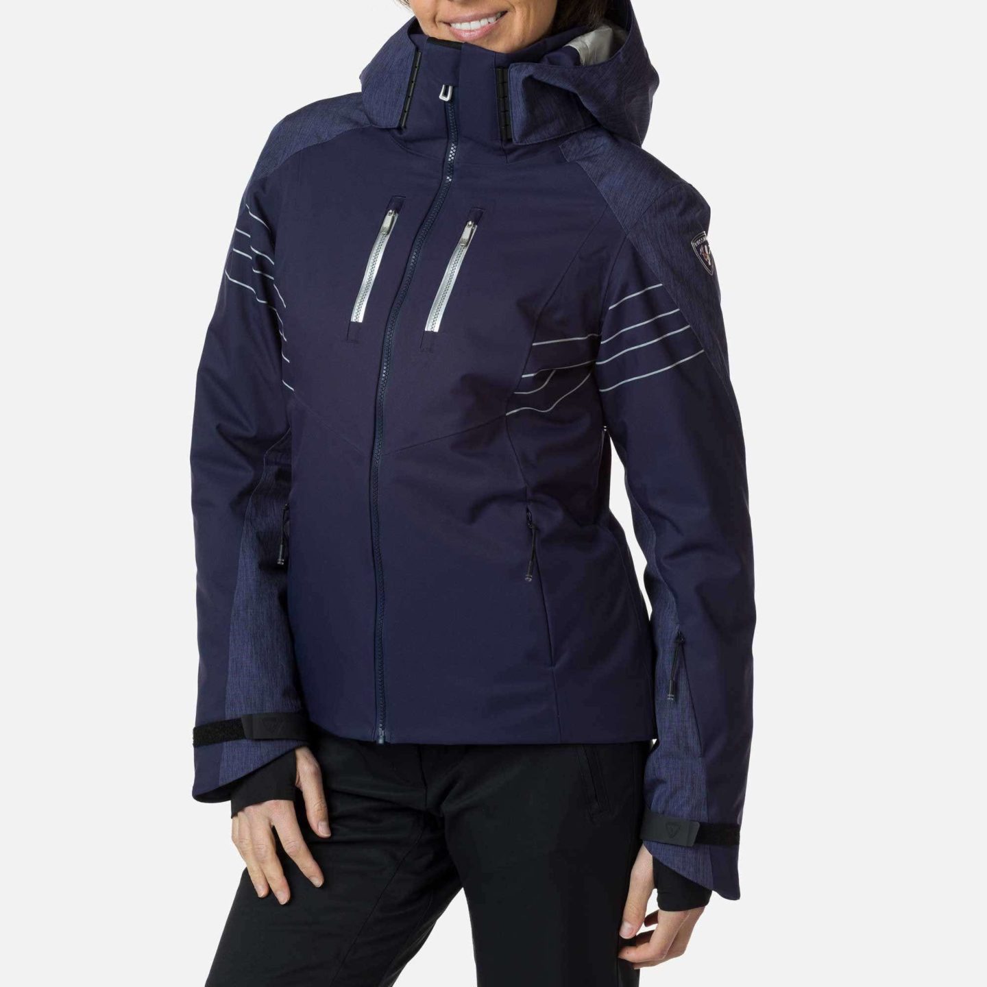 Тёплая женская куртка Rossignol Course Wmn nocturne для активного отдыха, походов и путешествий, одежда и верхняя экипировка для альпинизма, туризма и outdoor снаряжением