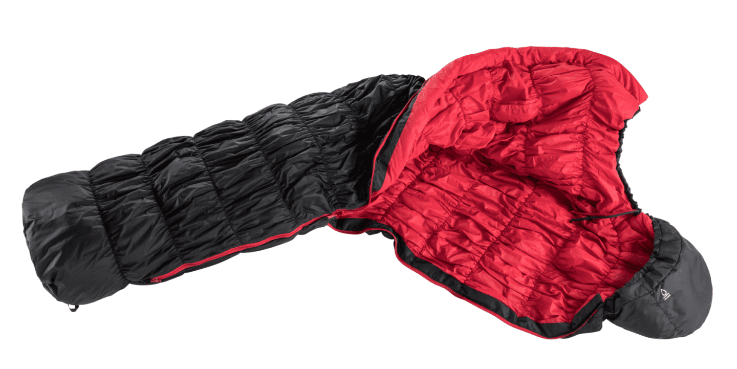 Тамбурный спальный мешок Deuter Exosphere -6° Long для активного отдыха походов туризма и альпинизма на сайте магазина с снаряжением для путешествий и спортировки