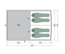 Комплектация для активного отдыха с палаткой Pinguin Interval 4 зеленая для путешествий туризма и походов, экипировка для альпинизма и горных приключений, одежда и обувь для активной жизни