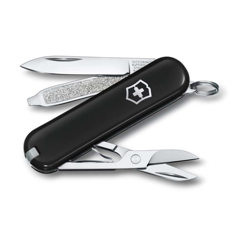 Мультитул брелок Victorinox Classic SD 0.6223.3G темный иллюзия для активного отдыха, туристической экипировки, повседневной одежды и обуви для путешествий