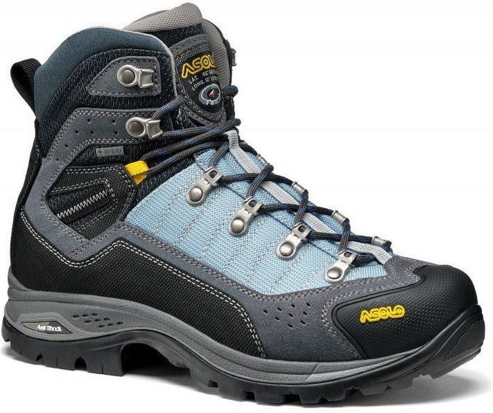 Ботинки Asolo Drifter GV EVO серые с синим для активного отдыха походов альпинизма и путешествий в магазине товаров для активной жизни