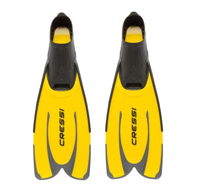 Ласты для активного отдыха Cressi-Sub Agua жёлтые для покупок в онлайн-магазине спортивной одежды, обуви, снаряжения для хайкинга, альпинизма и путешествий