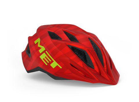 Шлем для активного отдыха на природе для велосипедистов и туристов, яркий красный велосипедный шлем Met Crackerjack Matt Red для горных походов и путешествий