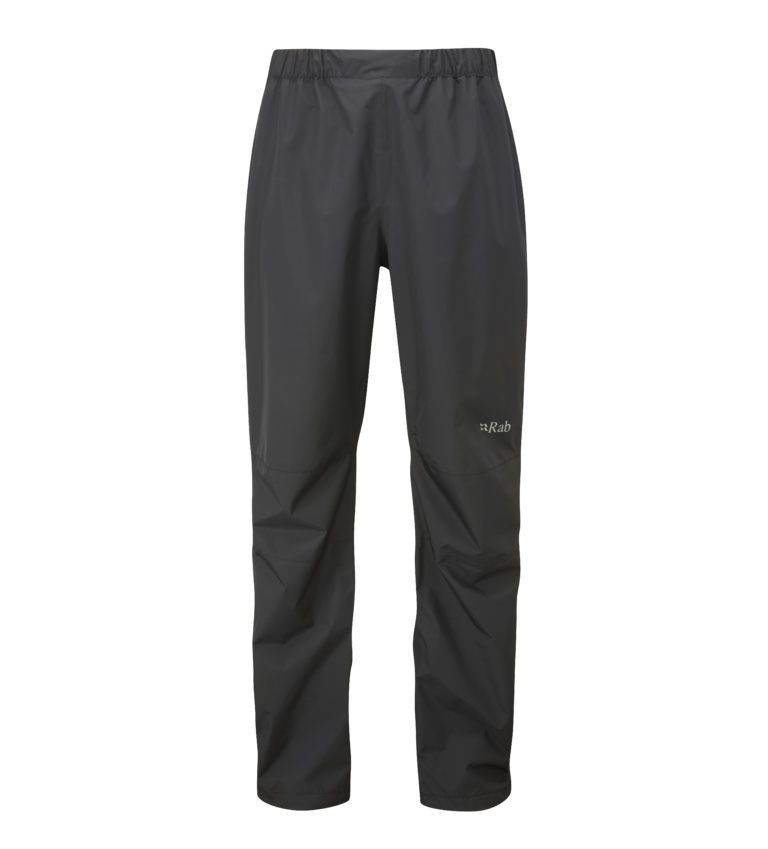 Тёмные брюки Rab Downpour Eco FZ Mns для активного отдыха, походов и путешествий, одежда и обувь для активного образа жизни и альпинизма