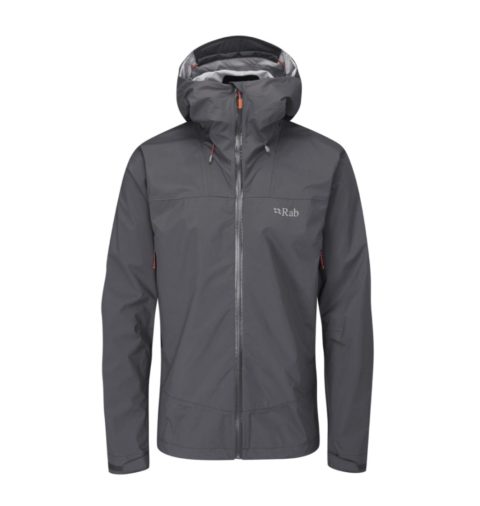 Куртка Rab Downpour Plus 2.0 Mns graphene для активного отдыха, походов и путешествий, одежда и обувь для хайкинга и альпинизма в онлайн магазине