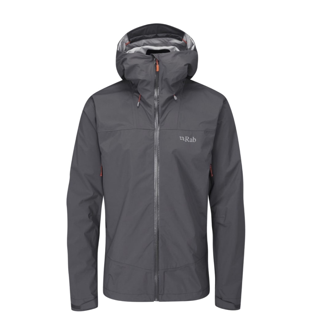 Куртка Rab Downpour Plus 2.0 Mns graphene для активного отдыха, походов и путешествий, одежда и обувь для хайкинга и альпинизма в онлайн магазине