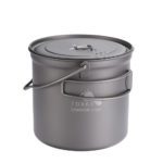 Кастрюля Toaks Titanium 1100 мл для активного отдыха, путешествий и альпинизма, легкая посуда для туристов, экипировка для походов и скалолазания