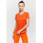 Легкая оранжевая спортивная футболка Aimo Seamless для активного отдыха спорт походы туризм путешествия женская одежда обувь для занятий спортом и outdoor активностей