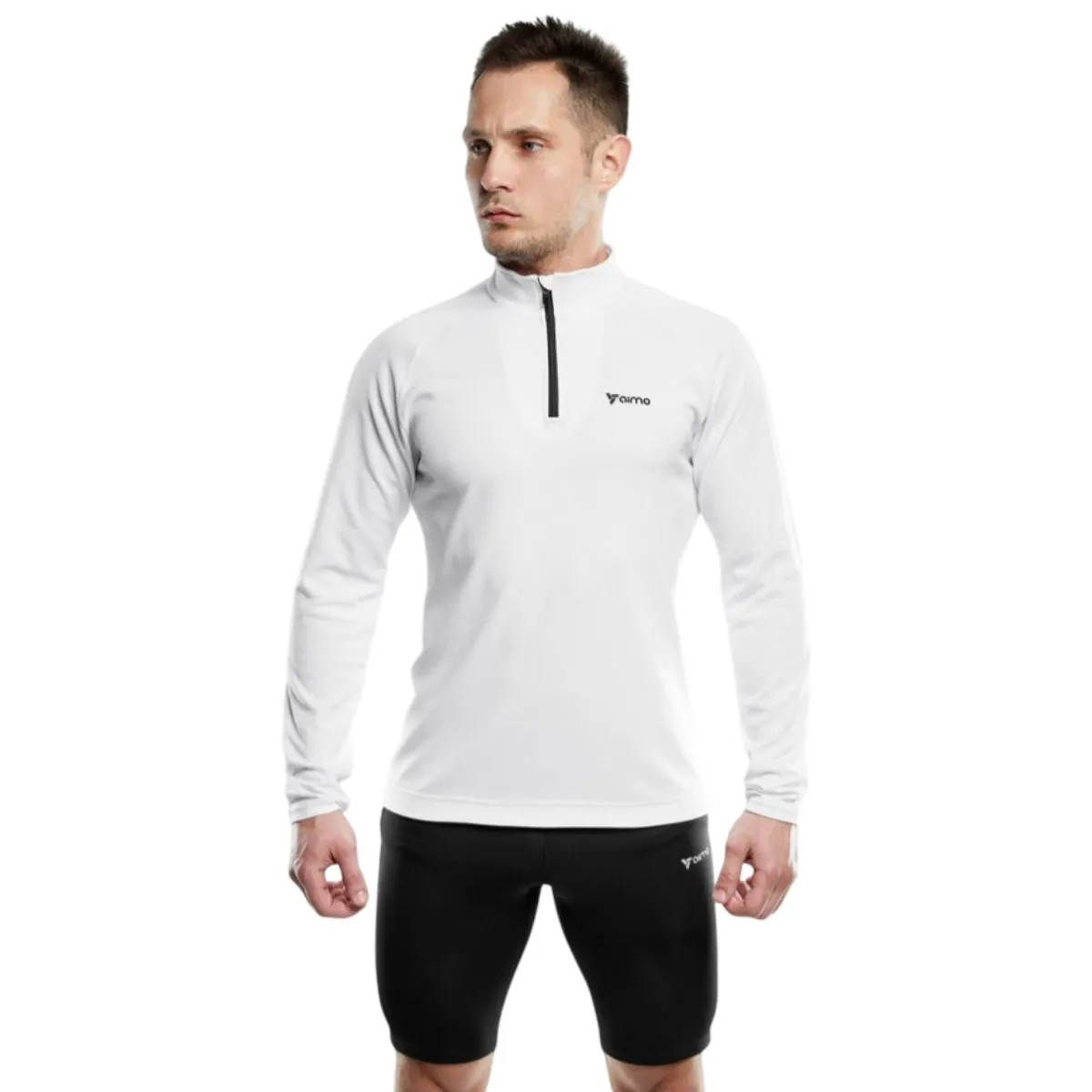 Легкая белая спортивная футболка Aimo Workout Mns для активного отдыха, походов и путешествий, подходящая для занятий спортом и активного образа жизни