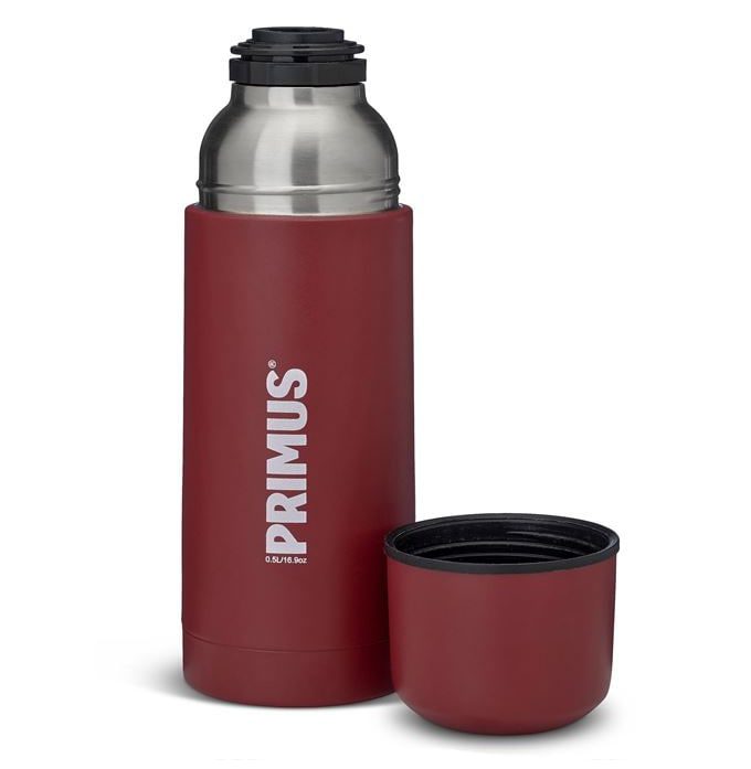 Термос Primus Vacuum Bottle 0.5L Ox Red для активного отдыха, горных походов, путешествий и спортивной одежды, обуви для экстремальных видов приключений