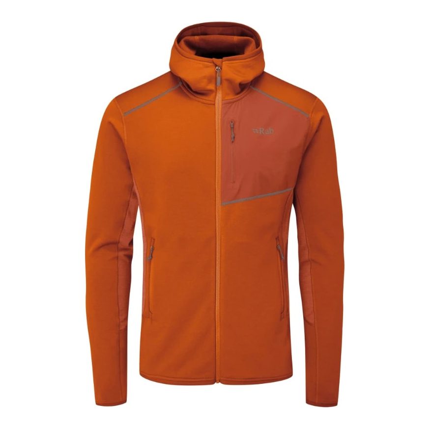 Теплая флисовая куртка Rab Syncrino Mid Hoody Mns firecracker для активного отдыха, походов, альпинизма, путешествий и спортивной одежды для интернет-магазина
