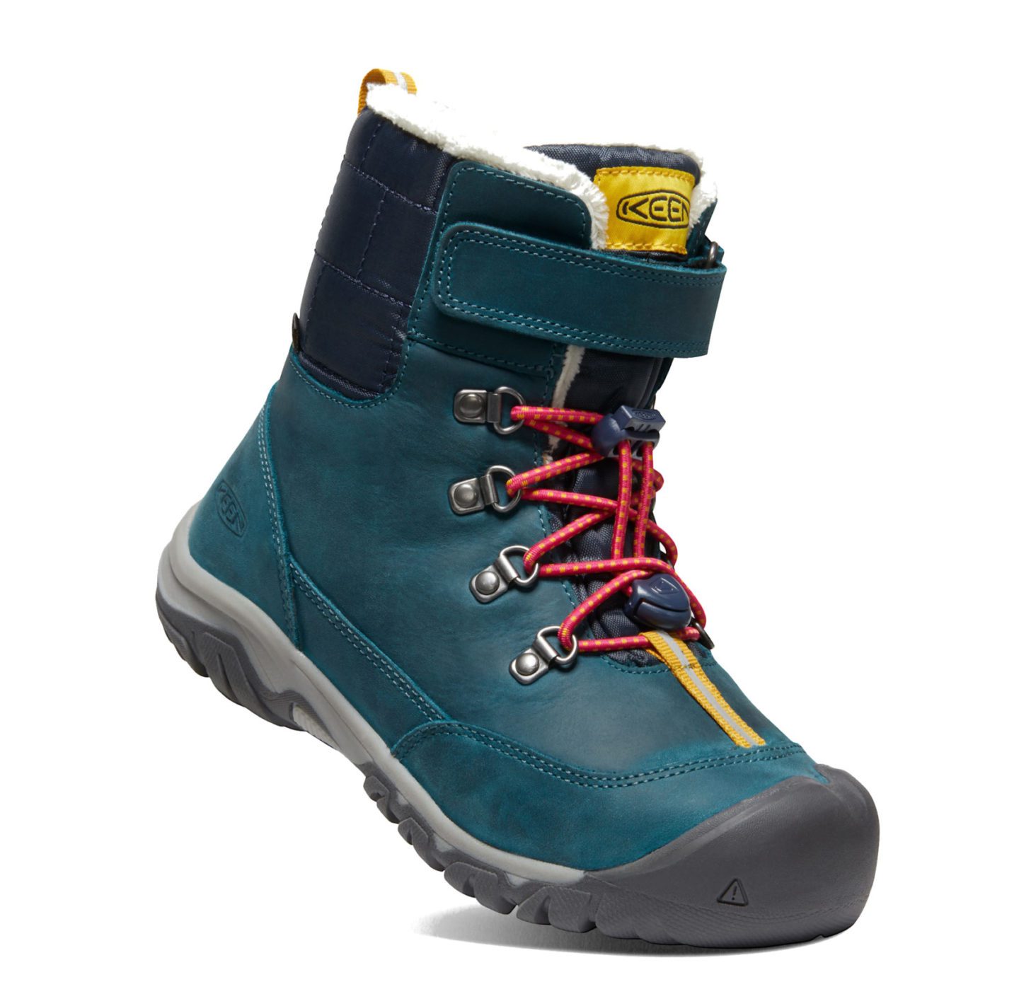 Детские туристические ботинки Keen Greta Kid голубой коралл и розовый павлин для активного отдыха, туризма и путешествий в интернет-магазине товаров для активной жизни