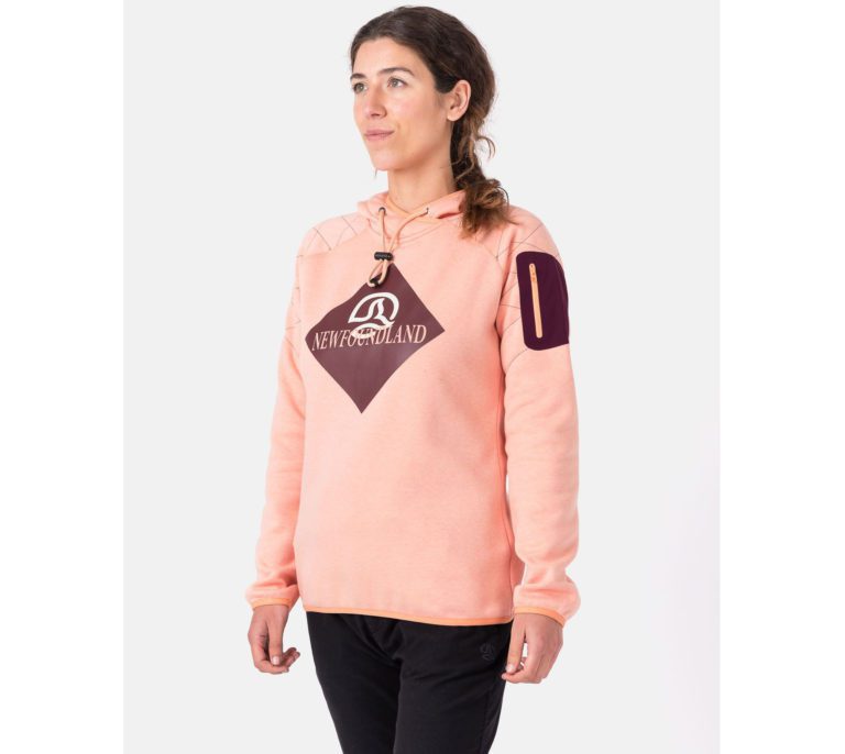 Батник Ternua Merant Wmn в апельсиново-розовом цвете для активного отдыха, походов, путешествий и горных приключений на сайте магазина активной жизни