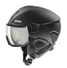 Тонкий горнолыжный шлем Uvex Instinct Visor черный мат для активного отдыха, лыж, сноубординга и походов для любителей путешествий и альпинизма в интернет-магазине активной жизни
