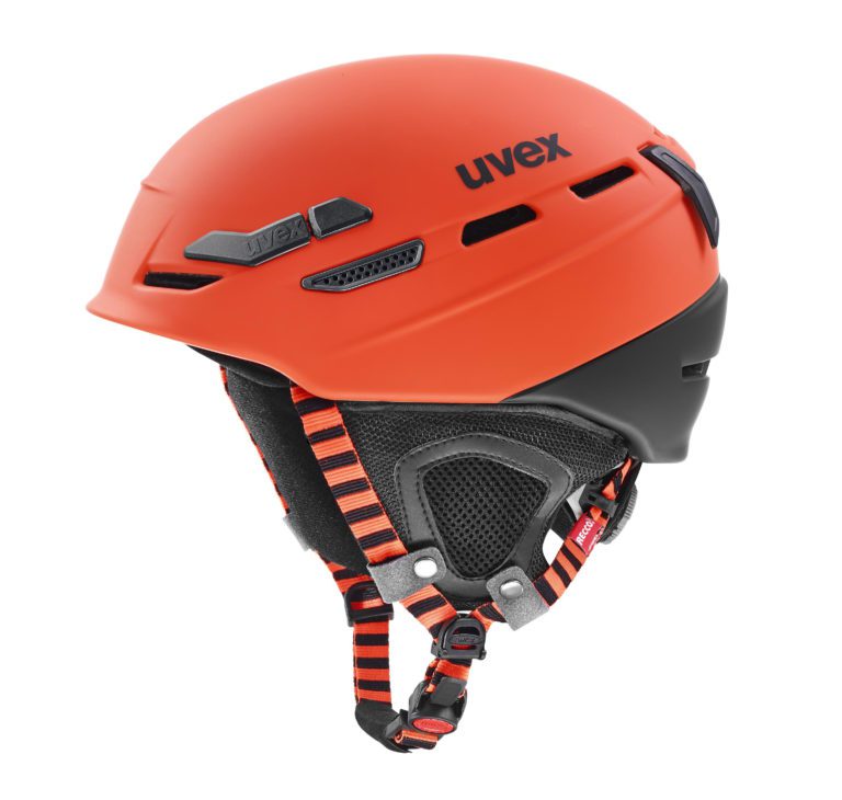 Горнолыжный шлем uvex P 8000 tour fier красно-черный для активного отдыха, лыж, снаряжение для походов и путешествий, экипировка для альпинизма и туризма для интернет-магазина товаров для активной жизни