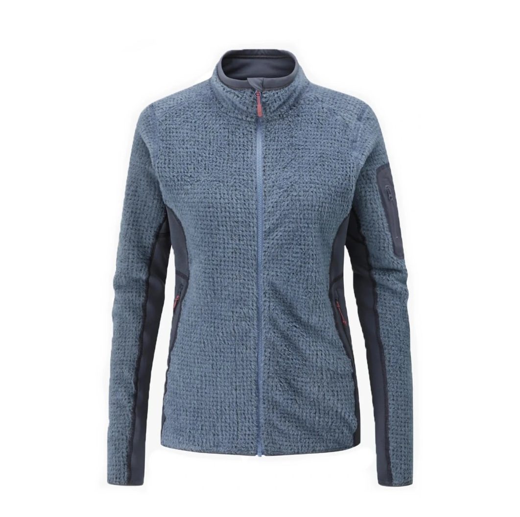 Тёплая женская походная куртка Rab Syncrino HL Wmn Bering Sea для активного отдыха, путешествий, хайкинга и альпинизма в магазине одежды и обуви для любителей активного образа жизни