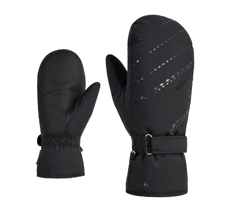 Ziener Korvana black Варежки Ziener Korvana черные для активного отдыха, туризма, альпинизма и путешествий, одежда и обувь для походов и армейского стиля